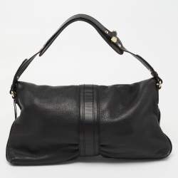 Pre Owned Escada Black Leather Shoulder Bag