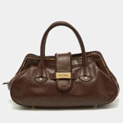 Escada Brown Leather Chain Satchel