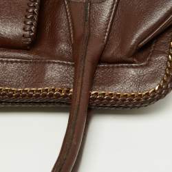 Pre Owned Escada Brown Leather Chain Satchel