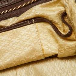 Pre Owned Escada Brown Leather Chain Satchel