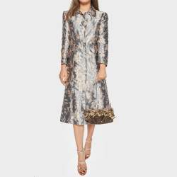 Pre Owned Escada Olive Green Satin Chain Clutch