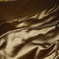 Pre Owned Escada Olive Green Satin Chain Clutch