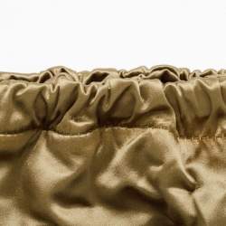 Pre Owned Escada Olive Green Satin Chain Clutch