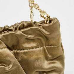 Pre Owned Escada Olive Green Satin Chain Clutch