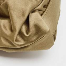 Pre Owned Escada Olive Green Satin Chain Clutch