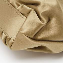 Pre Owned Escada Olive Green Satin Chain Clutch