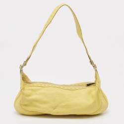 Pre Owned Escada Yellow Leather Eluna Bag