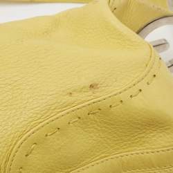 Pre Owned Escada Yellow Leather Eluna Bag