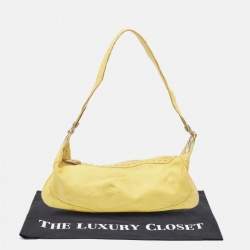 Pre Owned Escada Yellow Leather Eluna Bag
