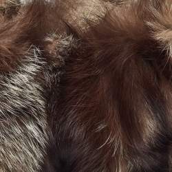 Pre Owned Escada Brown/Black Fur and Leather Shoulder Bag