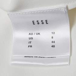 Pre Owned Esse Studio White Crepe Cotton Supine Cut-Out Cady Maxi Dress M