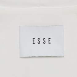 Pre Owned Esse Studio White Crepe Cotton Supine Cut-Out Cady Maxi Dress M