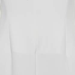 Pre Owned Esse Studio White Crepe Cotton Supine Cut-Out Cady Maxi Dress M