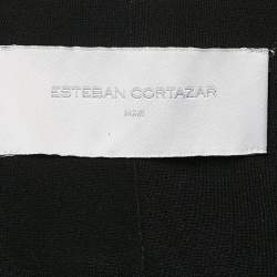 Esteban Cortazar Black Jersey Fit and Flare Mini Dress L