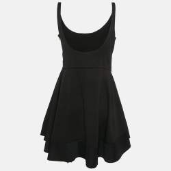 Esteban Cortazar Black Jersey Fit and Flare Mini Dress L