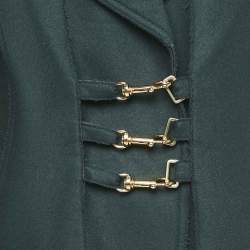Esteban Cortazar Green Felt Mid-Length Coat M