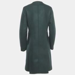 Esteban Cortazar Green Felt Mid-Length Coat M