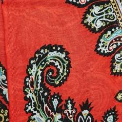Pre Owned Etro Multicolor Paisley Print Modal Blend Scarf 