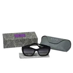 Pre Owned Etro Black/ Grey Gradient ET644S Cat Eye Sunglasses