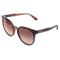Pre Owned Etro Purple Havana Gradient ET660S Cat Eye Sunglasses