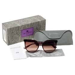 Pre Owned Etro Purple Havana Gradient ET660S Cat Eye Sunglasses