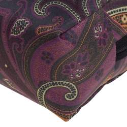 Pre Owned Etro Multicolor Paisley Fabric Makeup Case