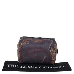 Pre Owned Etro Multicolor Paisley Fabric Makeup Case