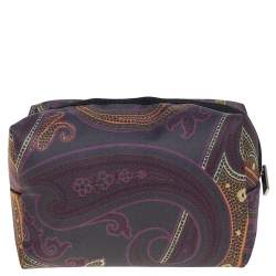 Pre Owned Etro Multicolor Paisley Fabric Makeup Case