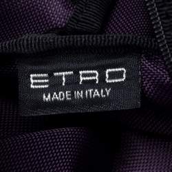 Pre Owned Etro Multicolor Paisley Fabric Makeup Case