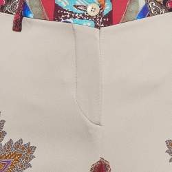 Etro Multicolor Printed Crepe Trousers L