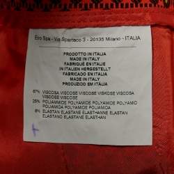 Etro Orange Patterned Crepe Trousers M