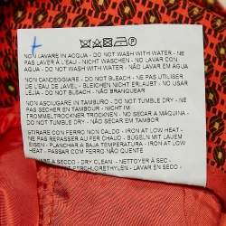 Etro Orange Patterned Crepe Trousers M