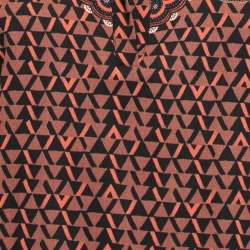 Pre Owned Etro Multicolor Paisley Print Crepe Wool Flared Short Dress M