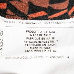 Pre Owned Etro Multicolor Paisley Print Crepe Wool Flared Short Dress M