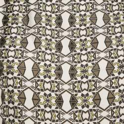 Pre Owned Etro Green Printed Silk Layered Shift Dress S