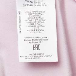 Etro Lilac Floral Print Silk Crepe Button Front Shirt XL