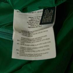 Pre Owned Etro Green Paisley Print Crepe Embellished Maxi Dress S