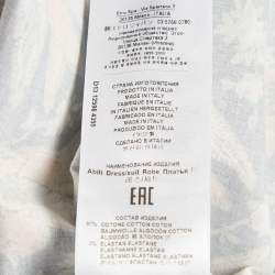 Etro Black Bird Print Cotton Button Front Shirt Dress L