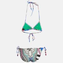 Etro Multicolor Printed Jersey Swimsuit M