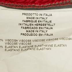 مملوكة مسبقًا قميص إيترو طويل مكشكش قماش جيرسي أحمر مقاس كبير (لارج)