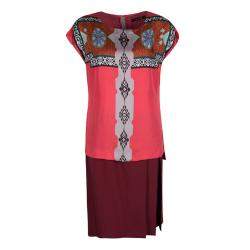 Etro Multicolor Printed Silk Layered Midi Dress M