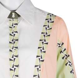 Etro Colorblock Printed Cotton Long Sleeve Button Front Shirt M