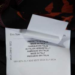 Pre Owned Etro Multicolor Paisley Print Silk Button Front Shirt M