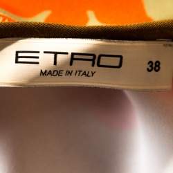 Pre Owned فستان إيترو متعدد الألوان بطبعات بيزلي مقاس صغير (سمول)