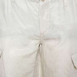 Etro Beige Cupro Cargo Trousers M