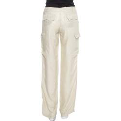 Etro Beige Cupro Cargo Trousers M
