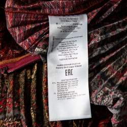 Pre Owned Etro Multicolored Paisley Printed Crepe Pleated Maxi Skirt S