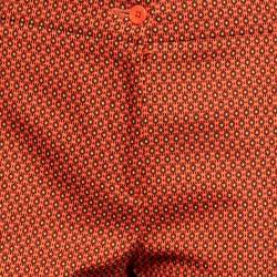 Pre Owned Etro Red Textured Crepe Trouser L