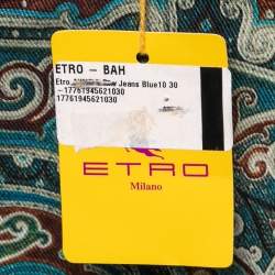Pre Owned Etro Multicolor Printed Denim Skinny Jeans M