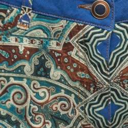 Pre Owned Etro Multicolor Printed Denim Skinny Jeans M
